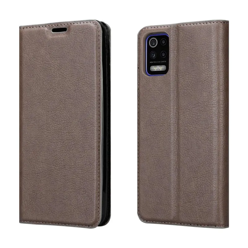 Cadorabo Hülle kompatibel mit LG K52 / K62 / Q52 Schutzhülle mit Magnetverschluss, Standfunktion und Kartenfach