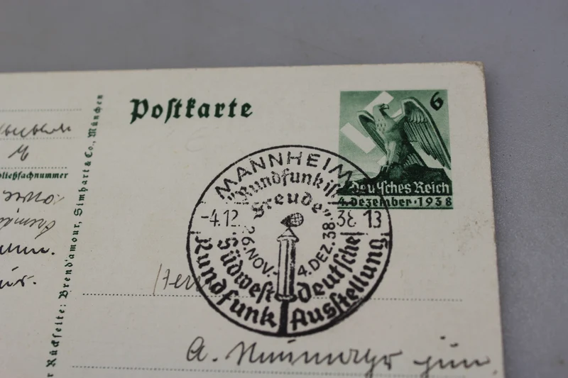Postkarte "1. Oktober 1938"