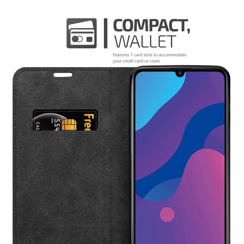 Cadorabo Hülle kompatibel mit Honor 9A Schutzhülle mit Magnetverschluss, Standfunktion und Kartenfach