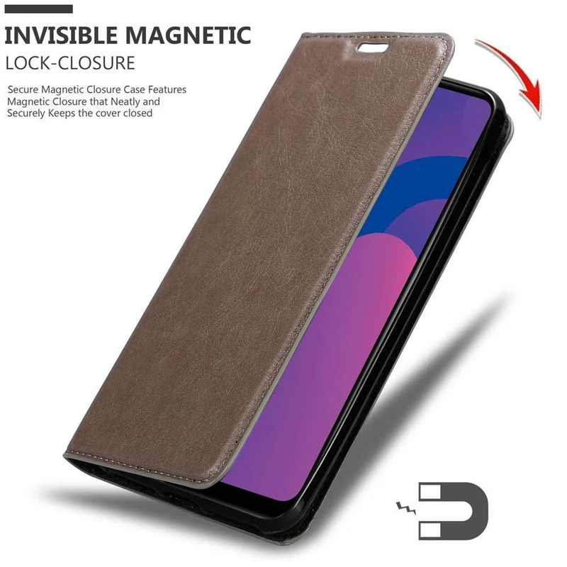 Cadorabo Hülle kompatibel mit Honor 9A Schutzhülle mit Magnetverschluss, Standfunktion und Kartenfach