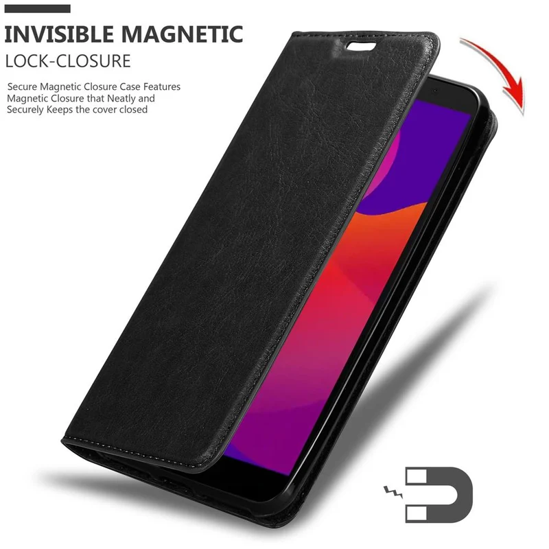 Cadorabo Hülle kompatibel mit Honor 9S / Huawei Y5P Schutzhülle mit Magnetverschluss, Standfunktion und Kartenfach