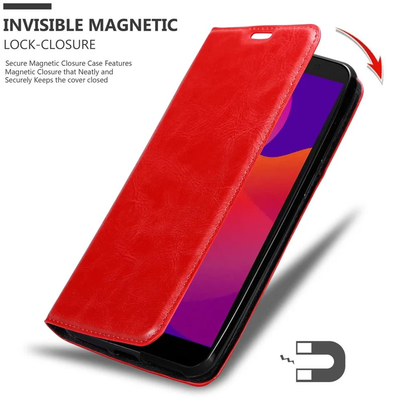 Cadorabo Hülle kompatibel mit Honor 9S / Huawei Y5P Schutzhülle mit Magnetverschluss, Standfunktion und Kartenfach