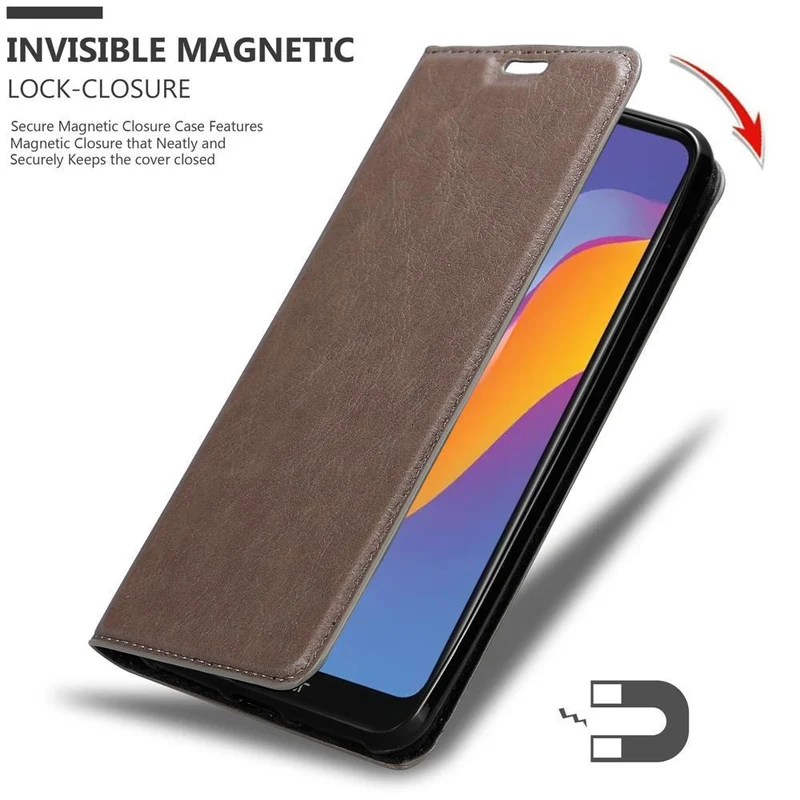 Cadorabo Hülle kompatibel mit Honor 8A 2020 Schutzhülle mit Magnetverschluss, Standfunktion und Kartenfach