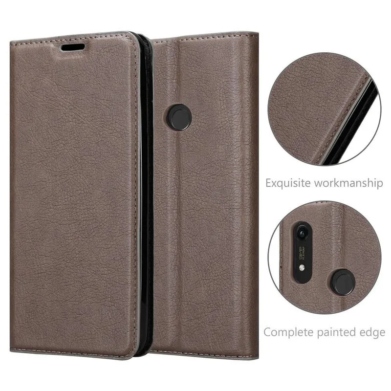 Cadorabo Hülle kompatibel mit Honor 8A PRIME Schutzhülle mit Magnetverschluss, Standfunktion und Kartenfach