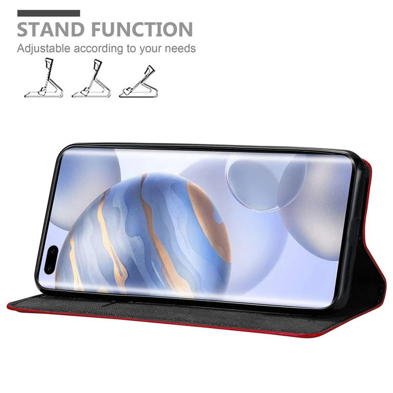 Cadorabo Hülle kompatibel mit Honor 30S Schutzhülle mit Magnetverschluss, Standfunktion und Kartenfach