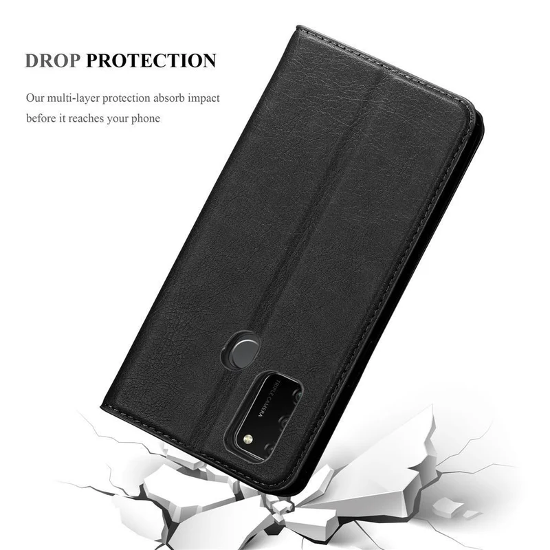 Cadorabo Hülle kompatibel mit Honor PLAY 9A Schutzhülle mit Magnetverschluss, Standfunktion und Kartenfach