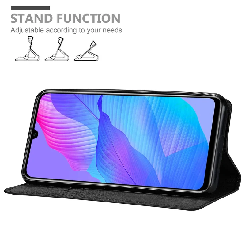 Cadorabo Hülle kompatibel mit Huawei P SMART S Schutzhülle mit Magnetverschluss, Standfunktion und Kartenfach