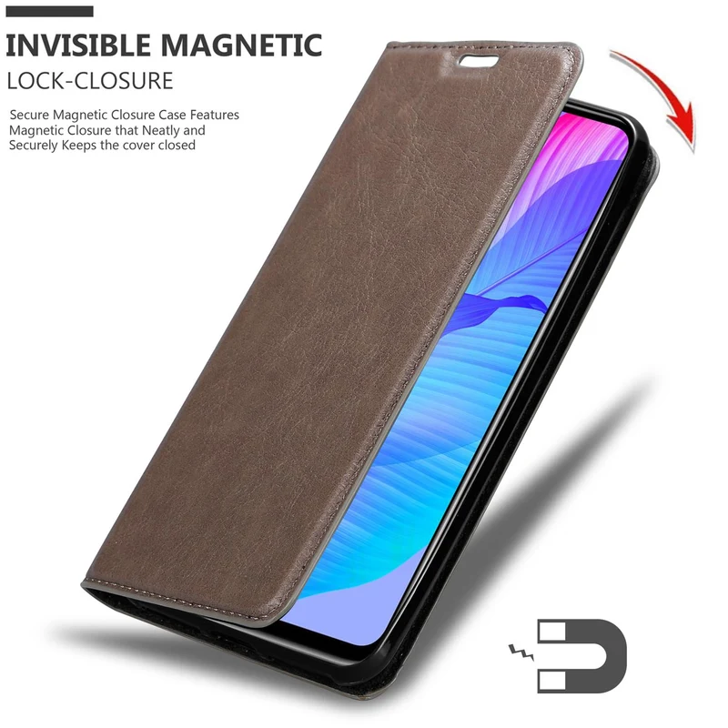 Cadorabo Hülle kompatibel mit Huawei P SMART S Schutzhülle mit Magnetverschluss, Standfunktion und Kartenfach