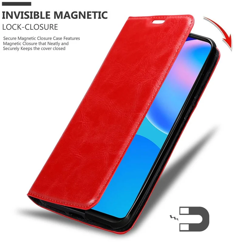 Cadorabo Hülle kompatibel mit Huawei P SMART 2021 Schutzhülle mit Magnetverschluss, Standfunktion und Kartenfach