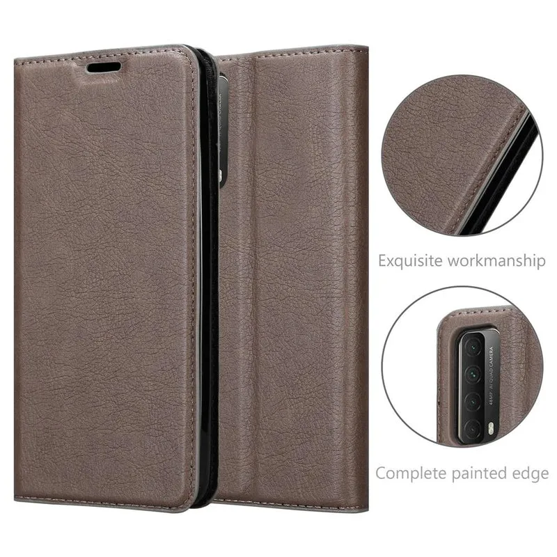 Cadorabo Hülle kompatibel mit Huawei P SMART 2021 Schutzhülle mit Magnetverschluss, Standfunktion und Kartenfach