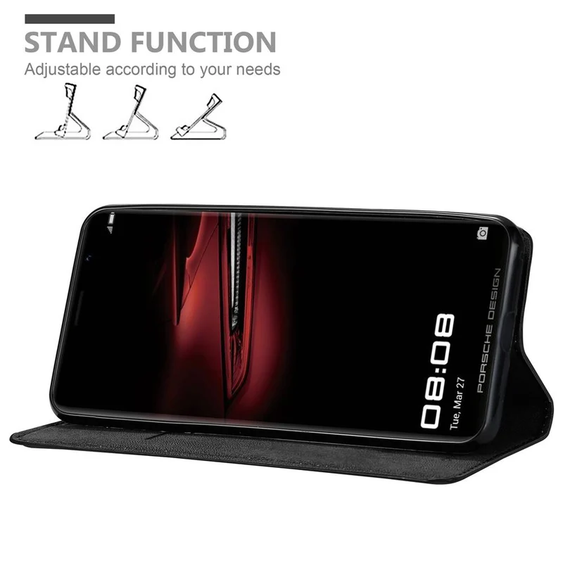 Cadorabo Hülle kompatibel mit Huawei MATE RS Schutzhülle mit Magnetverschluss, Standfunktion und Kartenfach