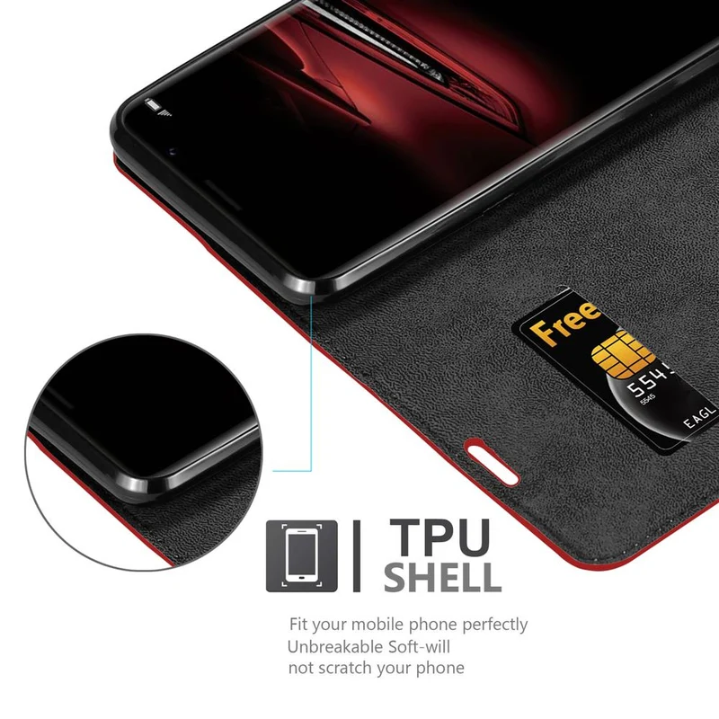 Cadorabo Hülle kompatibel mit Huawei MATE RS Schutzhülle mit Magnetverschluss, Standfunktion und Kartenfach
