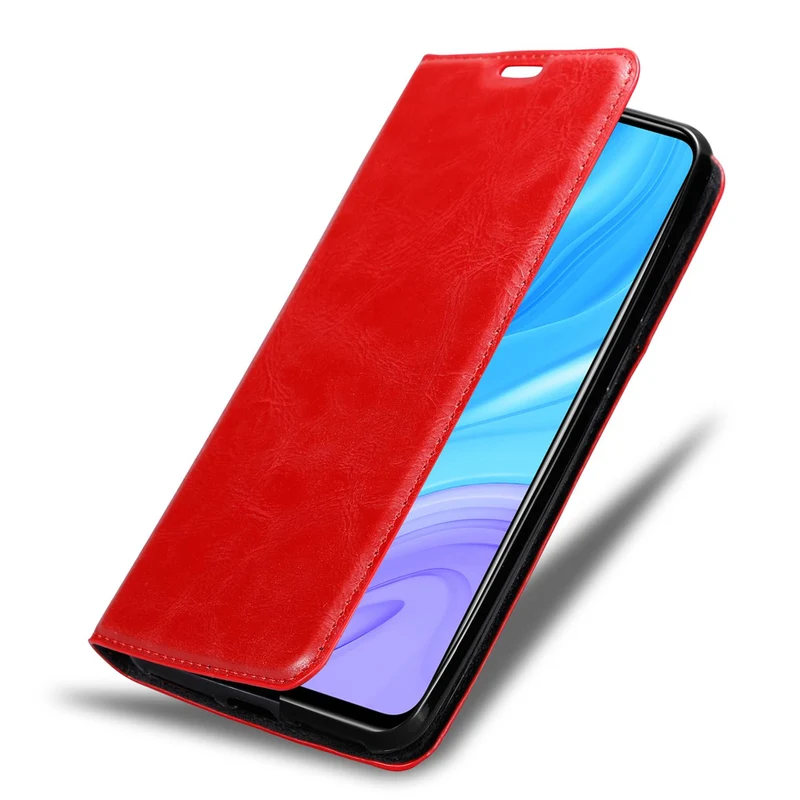 Cadorabo Hülle kompatibel mit Huawei P SMART PRO Schutzhülle mit Magnetverschluss, Standfunktion und Kartenfach