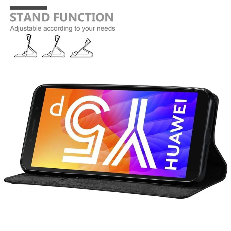 Cadorabo Hülle kompatibel mit Honor 9S / Huawei Y5P Schutzhülle mit Magnetverschluss, Standfunktion und Kartenfach