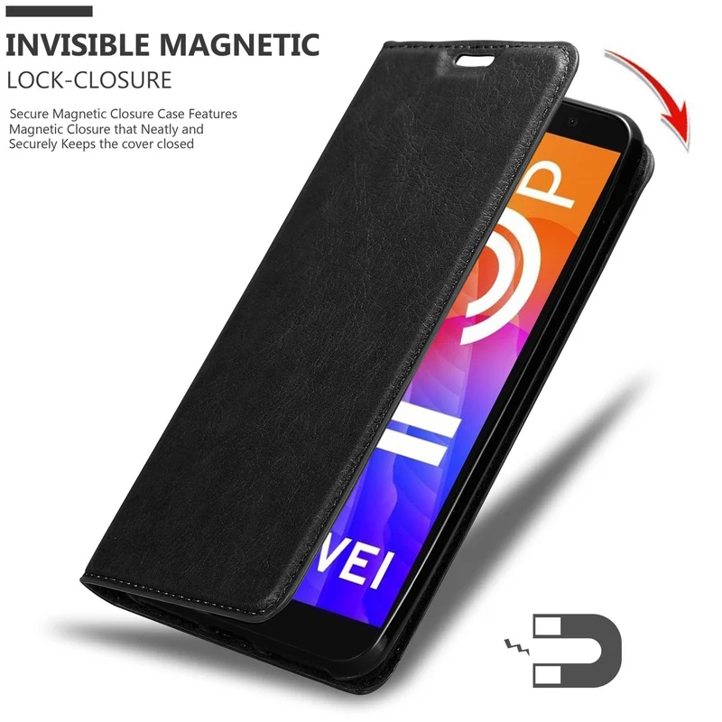 Cadorabo Hülle kompatibel mit Honor 9S / Huawei Y5P Schutzhülle mit Magnetverschluss, Standfunktion und Kartenfach