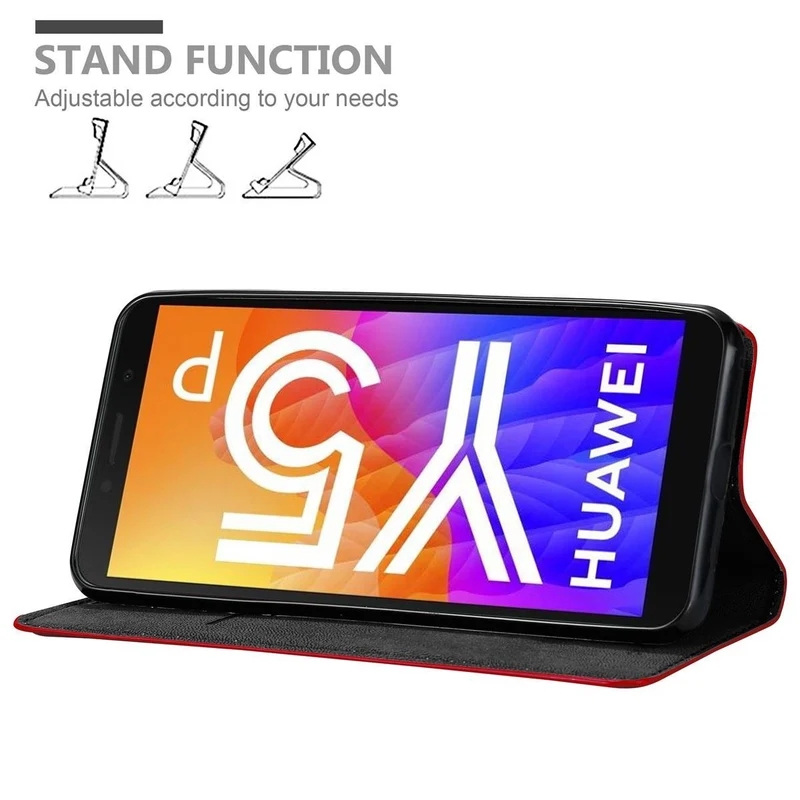 Cadorabo Hülle kompatibel mit Honor 9S / Huawei Y5P Schutzhülle mit Magnetverschluss, Standfunktion und Kartenfach