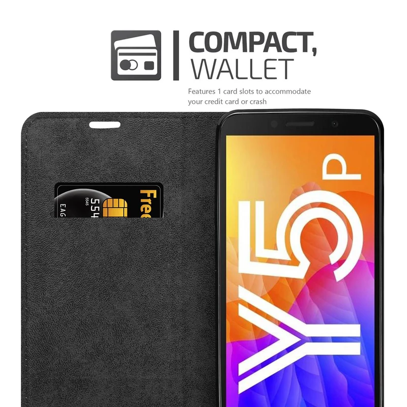 Cadorabo Hülle kompatibel mit Honor 9S / Huawei Y5P Schutzhülle mit Magnetverschluss, Standfunktion und Kartenfach