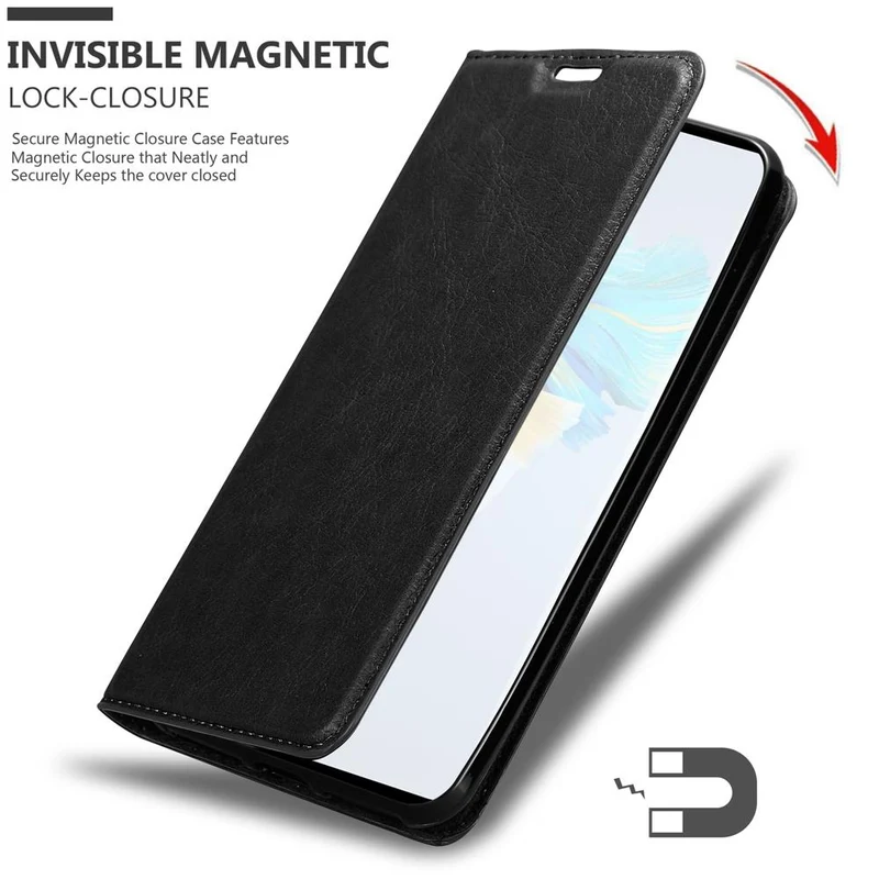 Cadorabo Hülle kompatibel mit Huawei MATE 40 PRO Schutzhülle mit Magnetverschluss, Standfunktion und Kartenfach