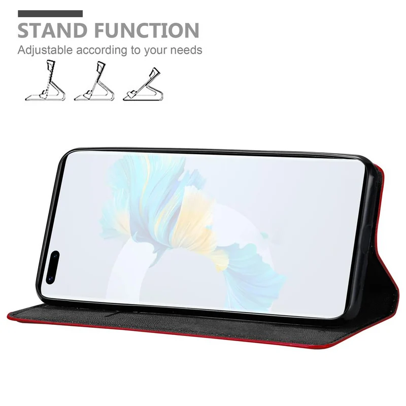 Cadorabo Hülle kompatibel mit Huawei MATE 40 PRO Schutzhülle mit Magnetverschluss, Standfunktion und Kartenfach
