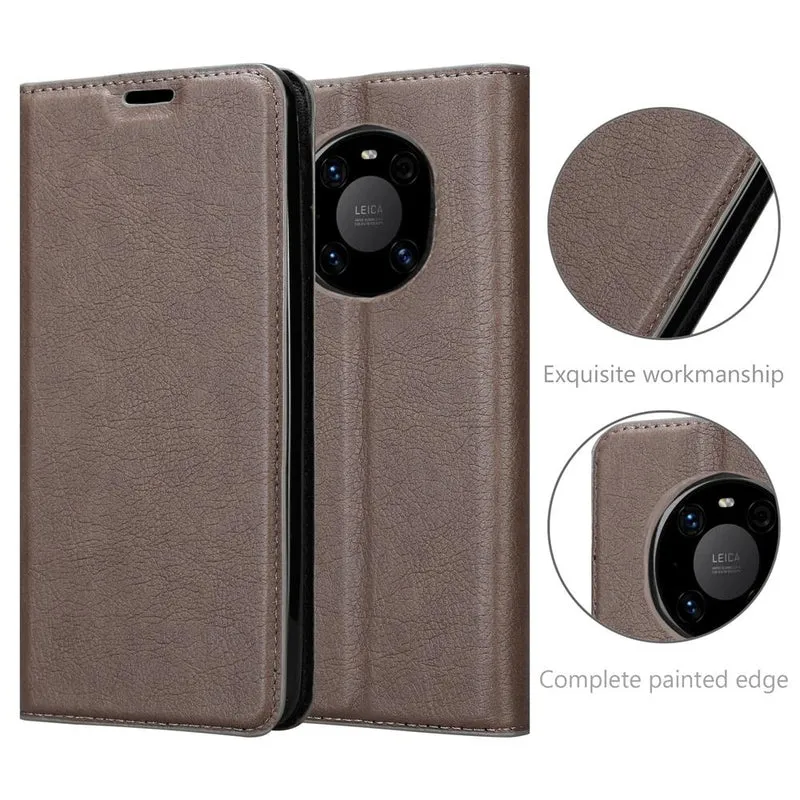 Cadorabo Hülle kompatibel mit Huawei MATE 40 PRO Schutzhülle mit Magnetverschluss, Standfunktion und Kartenfach