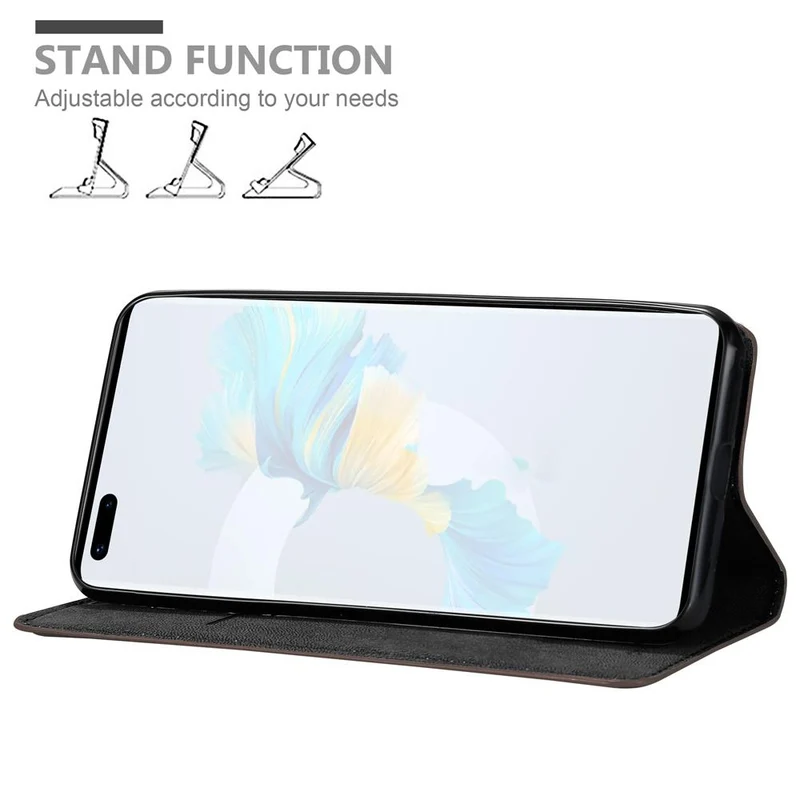 Cadorabo Hülle kompatibel mit Huawei MATE 40 PRO Schutzhülle mit Magnetverschluss, Standfunktion und Kartenfach