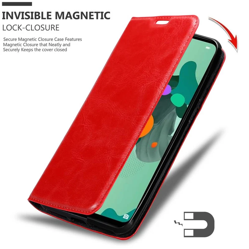 Cadorabo Hülle kompatibel mit Huawei MATE 30 LITE Schutzhülle mit Magnetverschluss, Standfunktion und Kartenfach