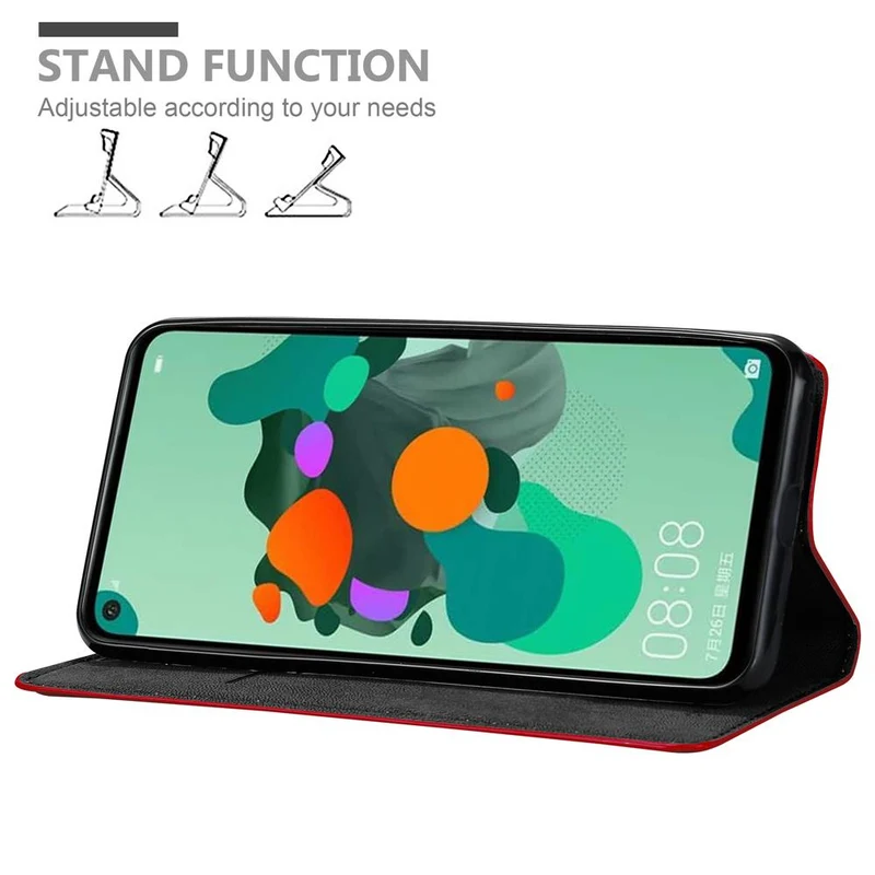 Cadorabo Hülle kompatibel mit Huawei MATE 30 LITE Schutzhülle mit Magnetverschluss, Standfunktion und Kartenfach