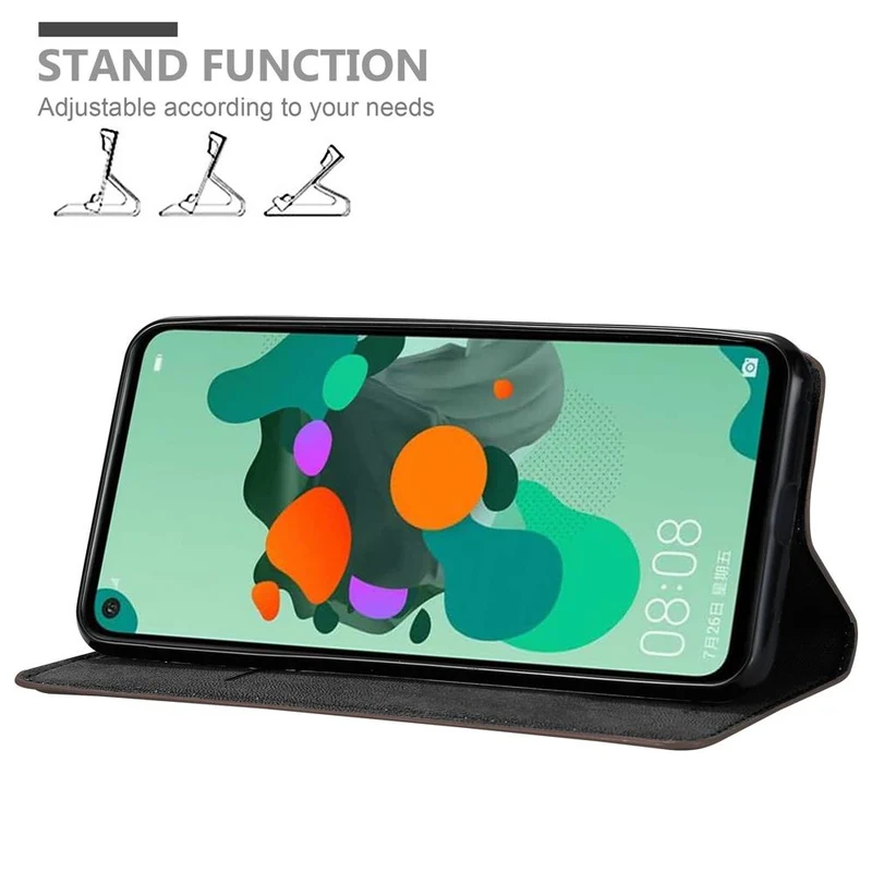 Cadorabo Hülle kompatibel mit Huawei MATE 30 LITE Schutzhülle mit Magnetverschluss, Standfunktion und Kartenfach