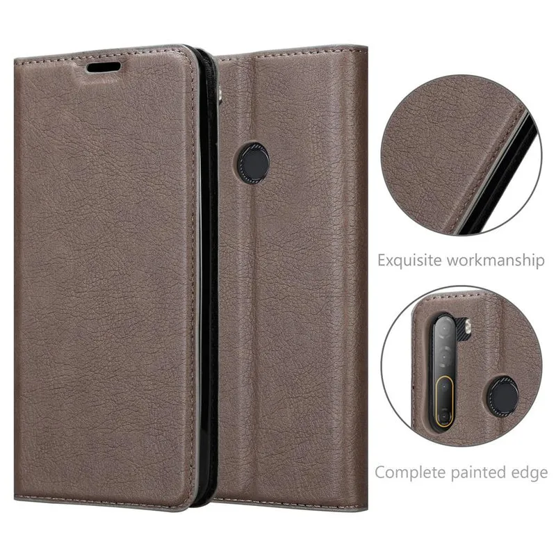 Cadorabo Hülle kompatibel mit HTC Desire 20 PRO Schutzhülle mit Magnetverschluss, Standfunktion und Kartenfach