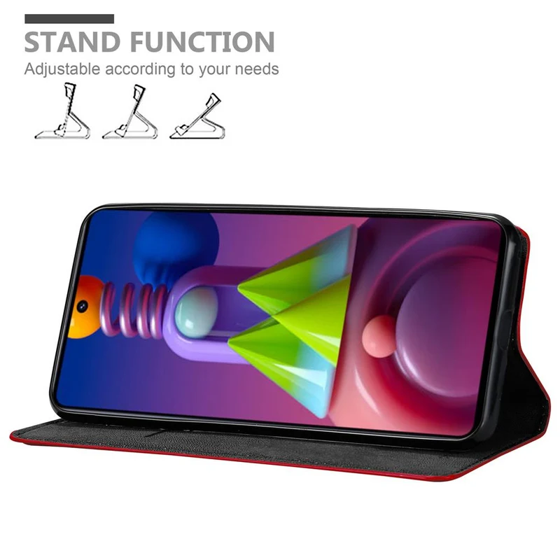 Cadorabo Hülle kompatibel mit Samsung Galaxy M51 Schutzhülle mit Magnetverschluss, Standfunktion und Kartenfach