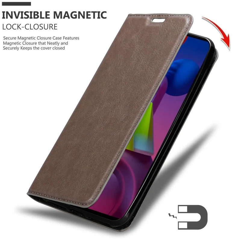 Cadorabo Hülle kompatibel mit Samsung Galaxy M51 Schutzhülle mit Magnetverschluss, Standfunktion und Kartenfach