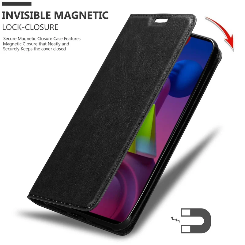Cadorabo Hülle kompatibel mit Samsung Galaxy M51 Schutzhülle mit Magnetverschluss, Standfunktion und Kartenfach