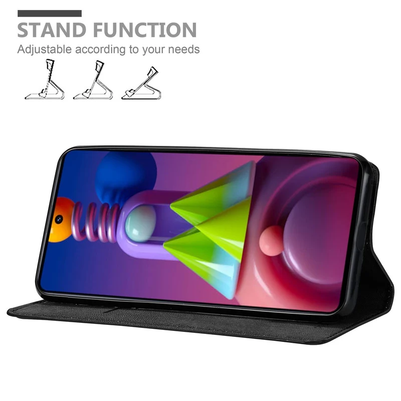 Cadorabo Hülle kompatibel mit Samsung Galaxy M51 Schutzhülle mit Magnetverschluss, Standfunktion und Kartenfach