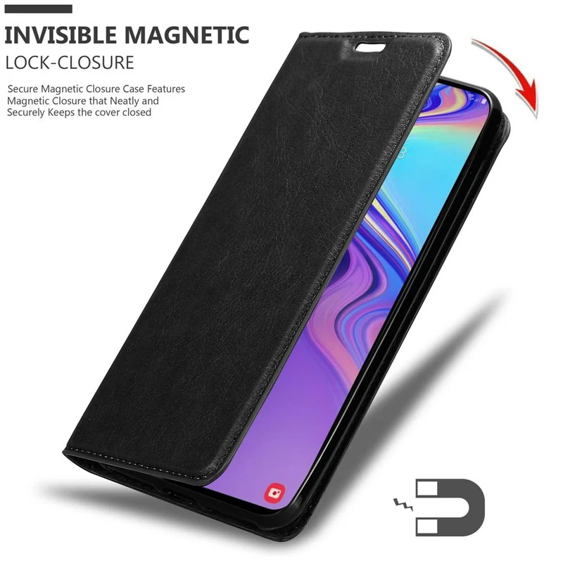 Cadorabo Hülle kompatibel mit Samsung Galaxy M30 / A40s Schutzhülle mit Magnetverschluss, Standfunktion und Kartenfach