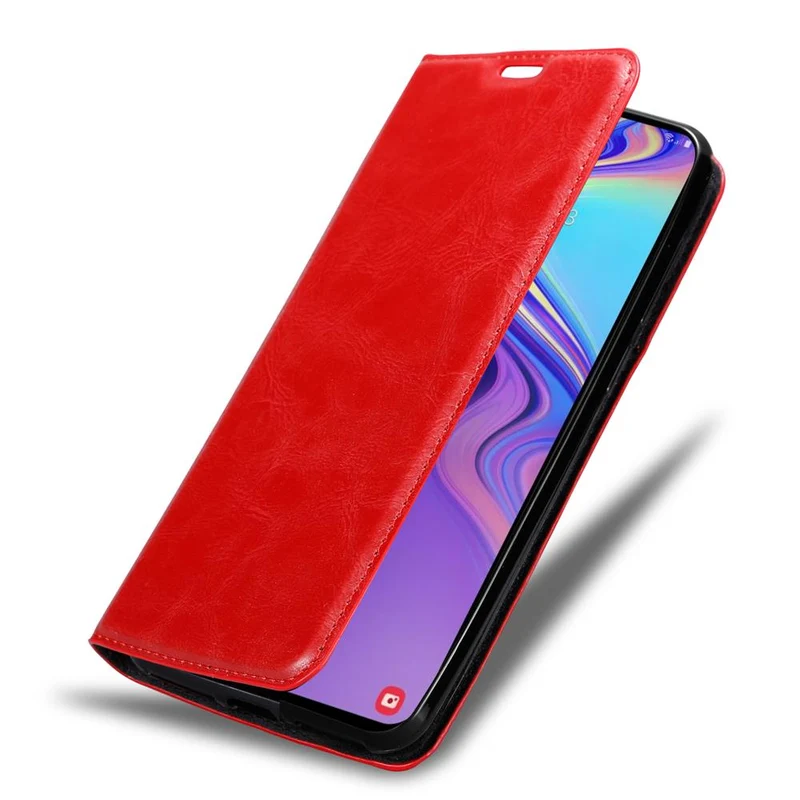 Cadorabo Hülle kompatibel mit Samsung Galaxy M30 / A40s Schutzhülle mit Magnetverschluss, Standfunktion und Kartenfach
