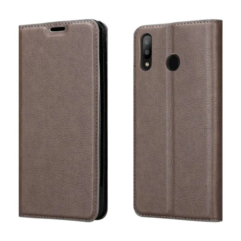 Cadorabo Hülle kompatibel mit Samsung Galaxy M30 / A40s Schutzhülle mit Magnetverschluss, Standfunktion und Kartenfach