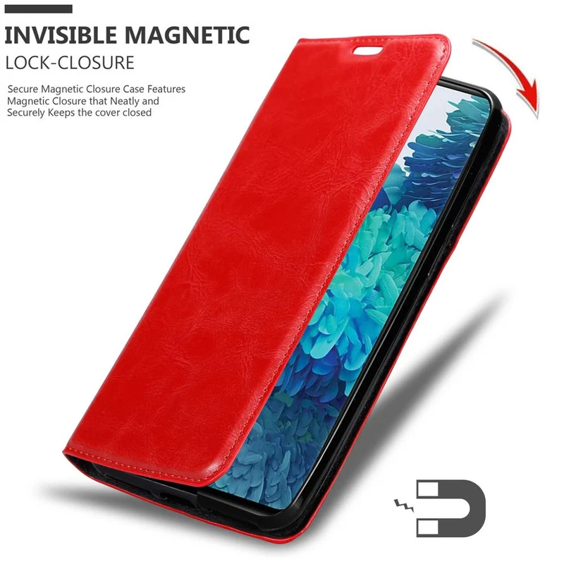 Cadorabo Hülle kompatibel mit Samsung Galaxy S20 FE Schutzhülle mit Magnetverschluss, Standfunktion und Kartenfach