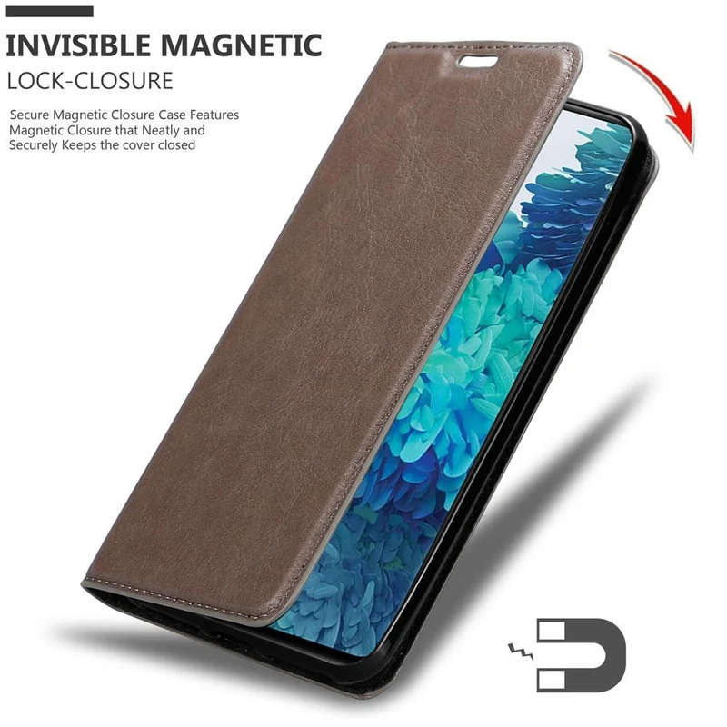 Cadorabo Hülle kompatibel mit Samsung Galaxy S20 FE Schutzhülle mit Magnetverschluss, Standfunktion und Kartenfach