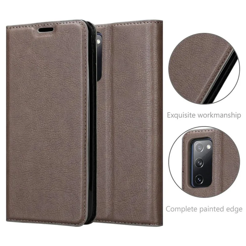 Cadorabo Hülle kompatibel mit Samsung Galaxy S20 FE Schutzhülle mit Magnetverschluss, Standfunktion und Kartenfach