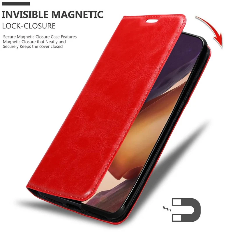 Cadorabo Hülle kompatibel mit Samsung Galaxy NOTE 20 ULTRA Schutzhülle mit Magnetverschluss, Standfunktion und Kartenfach