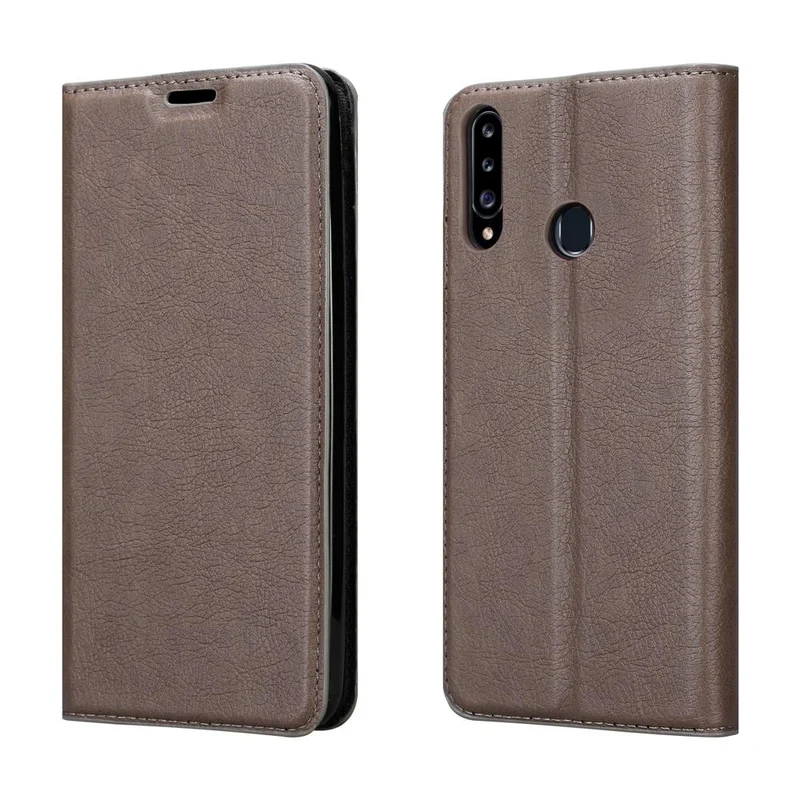 Cadorabo Hülle kompatibel mit Samsung Galaxy A20s Schutzhülle mit Magnetverschluss, Standfunktion und Kartenfach