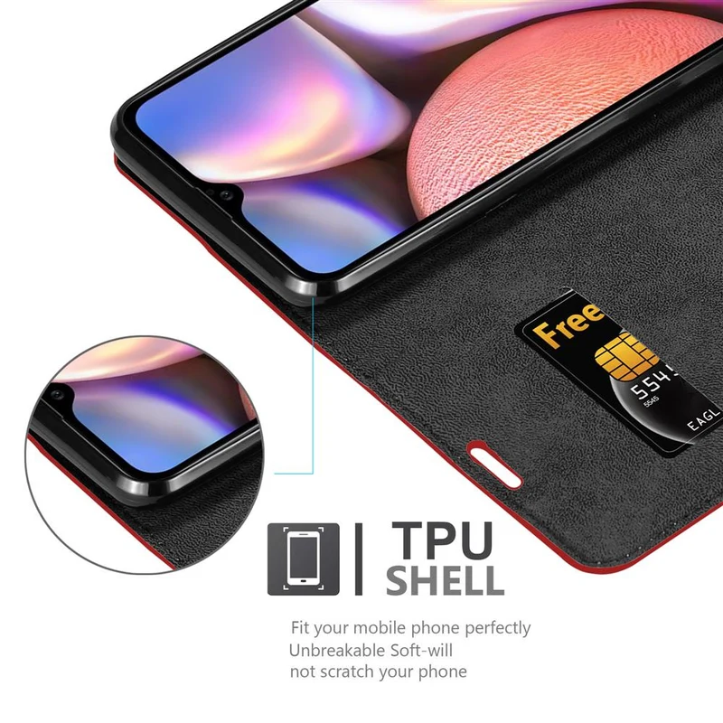 Cadorabo Hülle kompatibel mit Samsung Galaxy A10s / M01s Schutzhülle mit Magnetverschluss, Standfunktion und Kartenfach
