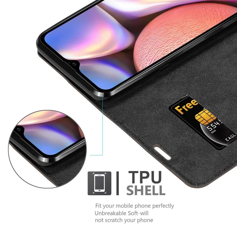 Cadorabo Hülle kompatibel mit Samsung Galaxy A10s / M01s Schutzhülle mit Magnetverschluss, Standfunktion und Kartenfach