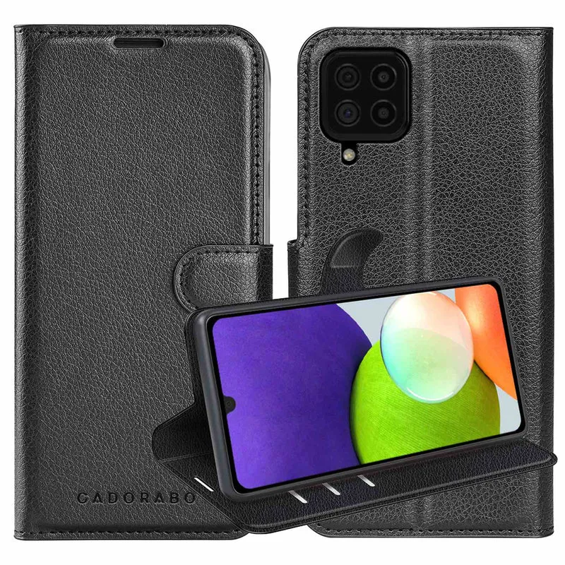 Cadorabo Hülle kompatibel mit Samsung Galaxy A22 4G / M22 / M32 4G Schutzhülle mit Magnetverschluss, Standfunktion und Kartenfach