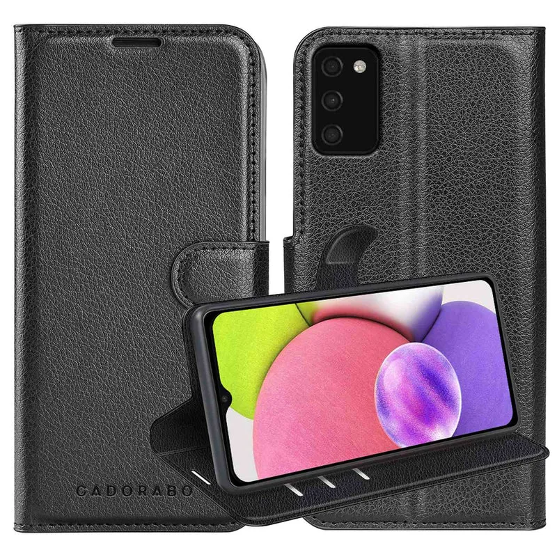 Cadorabo Hülle kompatibel mit Samsung Galaxy A03s Schutzhülle mit Magnetverschluss, Standfunktion und Kartenfach