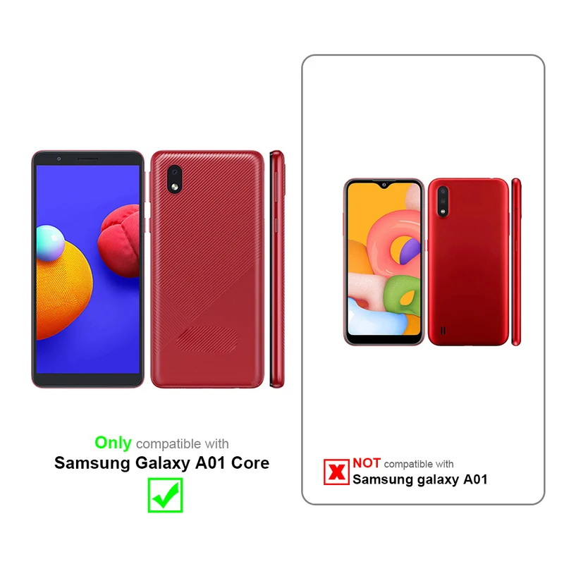 Cadorabo Hülle kompatibel mit Samsung Galaxy A01 CORE Schutzhülle mit Magnetverschluss, Standfunktion und Kartenfach