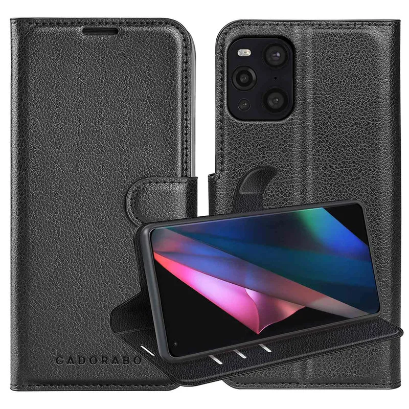 Cadorabo Hülle kompatibel mit Oppo FIND X3 PRO Schutzhülle mit Magnetverschluss, Standfunktion und Kartenfach