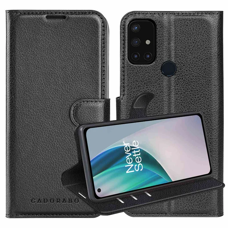 Cadorabo Hülle kompatibel mit OnePlus Nord N10 5G Schutzhülle mit Magnetverschluss, Standfunktion und Kartenfach