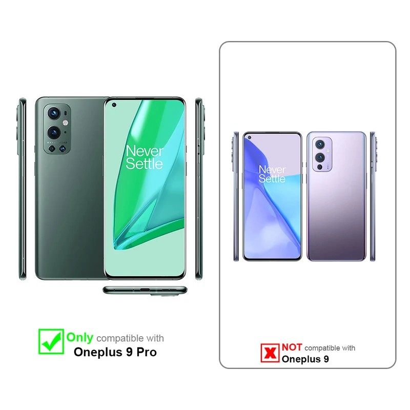 Cadorabo Hülle kompatibel mit OnePlus 9 PRO Schutzhülle mit Magnetverschluss, Standfunktion und Kartenfach