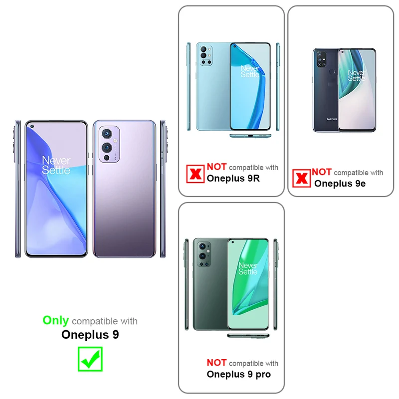 Cadorabo Hülle kompatibel mit OnePlus 9 Schutzhülle mit Magnetverschluss, Standfunktion und Kartenfach